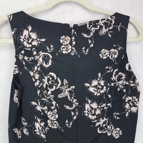 NEW Banana Republic Size 4 Floral Shift Dress in Black and Ivory Floral $110 - Picture 4 of 10